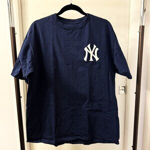 VINTAGE NY YANKEES NYPD FDNY Authentic Majestic MLB T-shirt - Adult L